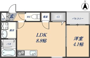 GRANDIR河内花園の物件間取画像